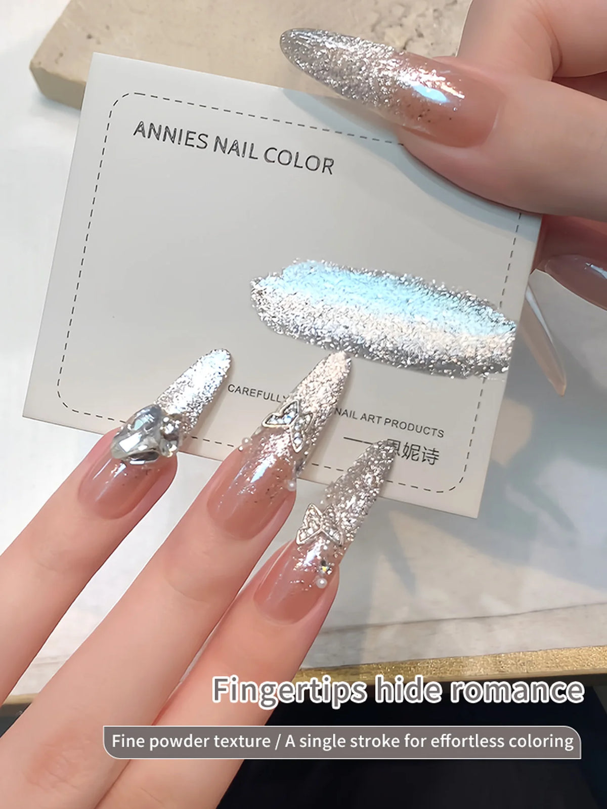 YICKYUE  -  16ml Sparkling NO GRAY Cat Eye Gel Nail Polish Reflective Magnetic Gel White Color Soak Off UV Permanent Seedling Varnish Nail