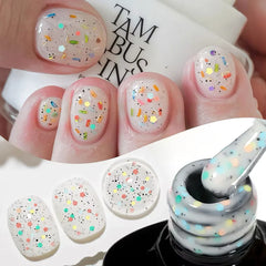 YICKYUE  -  10ML Holiday Exclusive: Yogurt Box Gel Polish - Cheese & Ice Cream Sequin Christmas Nail Art