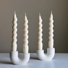YICKYUE  -  Nortic Double Candlestick Holder Modern Wedding Table Decor Candle Holder Home Wedding Decor Desktop Ornament Best Gift