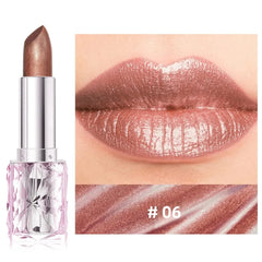 YICKYUE  -  Waterproof Shimmer Lipstick: Pearlescent Fine Glitter Long Lasting Lip Gloss New Arrival for Smooth Shiny Lip Makeup