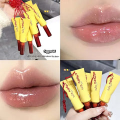 YICKYUE  -  Mirror Water Liquid Lipstick Crystal Jelly Lip Gloss Moisturizing Sexy Lip Plumper Lip Tint Makeup Long Lasting Korean Cosmetics