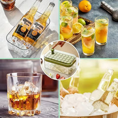 YICKYUE  -  Press Ice Tray Bucket Multifunctional 64 Gride Ice Cube Mold Ice Maker with One-touch To Release Portable Ice Box Ice Cube Tray