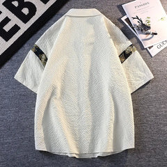 HEARUJOY  -  Summer Men's Set Casual Short Sleeve Print Shirt Shorts 2 Piece Suit Loose Fashion High Quality Sweatshirt Sets