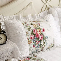 YICKYUE  -  1 Piece Pillowcases Home Decor Lace Ruffle Letter Pillow Case Body Pillowcase Cute Princess Pillow Cover 100% Cotton Pillow Sham