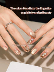 YICKYUE  -  2Pc 10Ml Sparkling Light Broken Drill Gel Nail Polish Used For Soak Off UV Light For Gel Nails DIY Nail Salon LED Gel Varnish