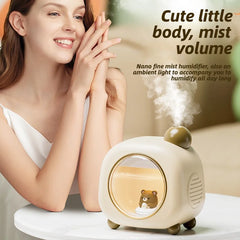 YICKYUE  -  Mini Desktop Air Humidifier Rechargeable Night Light Office Bedroom Luminous Moisturizing Fragrance Spray