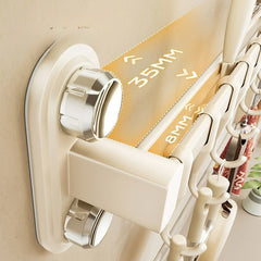 YICKYUE  -  Suction Cup, Kitchen Hook, No Punching Rack, Hanging Rod, Spatula, Spoon, Knife Integrated Wall-mounted Storage Rack