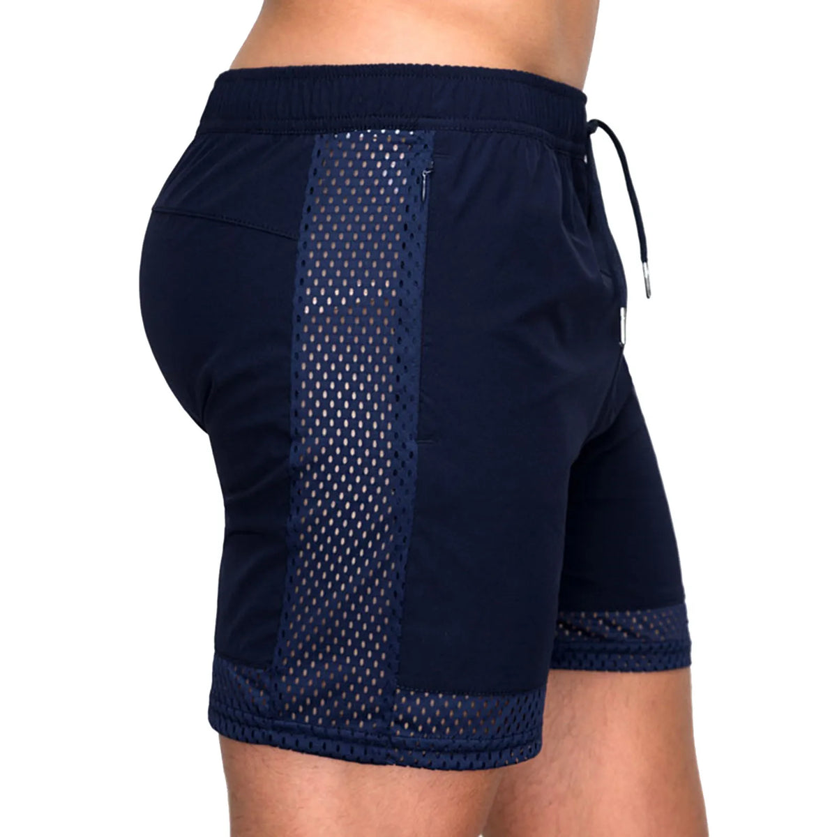 HEARUJOY  -  Elastic Waist Drawstring Casual Shorts Jogging Pants Mens Summer Quick Drying Fashion Elastic Mesh Pantaloncini Palestra Uomo