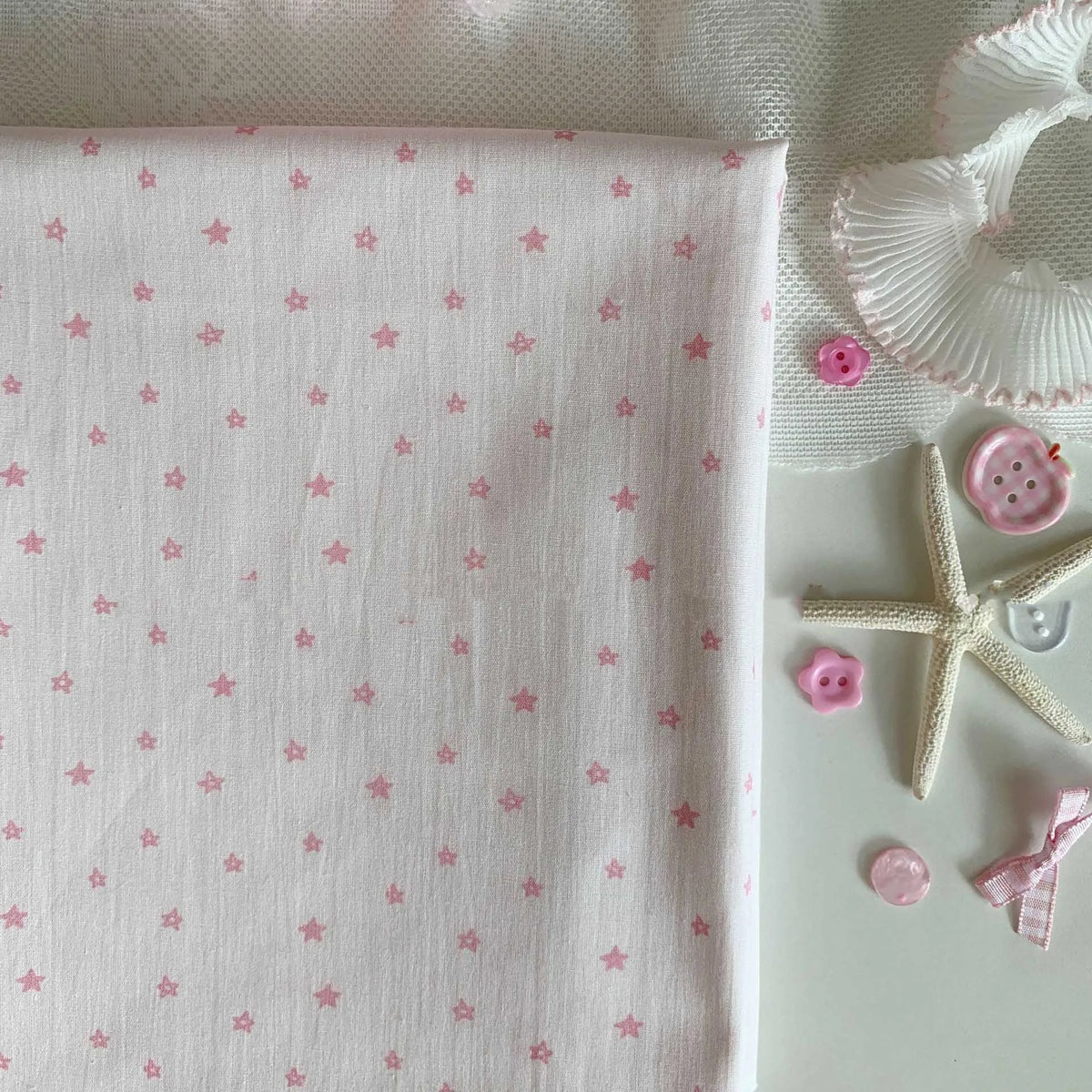 YICKYUE  -  DIY Fabric Korean-Style Floral Pink Printed Fabric Handmade Dye For Clothes Girls Bag Pants Skirt Sewing Fabric Thickened Canvas