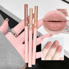 YICKYUE  -  Nude Brown Lip Liner Pencil Matte Orange Red Smooth Waterproof Lipliner Long Lasting Non-stick Cup Lipstick Pen Beauty Makeup