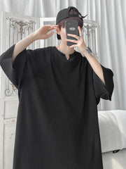 HEARUJOY  -  Oversized Ice Silk Mesh Tshirt for Men Summer Breathable Short Sleeve Tops Men's Quick Dry T-shirt Trainer Running Tshirt Q169