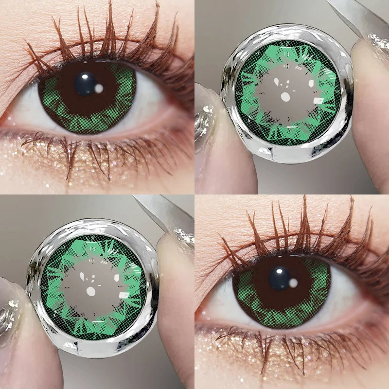 YICKYUE  -  2pcs Diamond Cosplay Nightclub Party Contact Lenses Luxury Cosmetic Eye Softlens