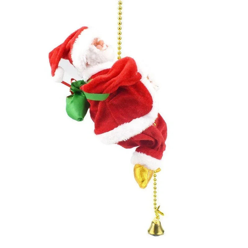 YICKYUE  -  Climbing Beads, Climbing Rope, Santa Claus Doll, Christmas Decorations, Indoor Outdoor Hanging Decor Xmas Gift Party Supplies