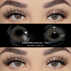YICKYUE  -  2pcs Natural Brown Contact Lenses Big Eye Lenses for Daily Wear Beauty Pupils Hazel Cosmetic Eye Color Lens 14.5mm