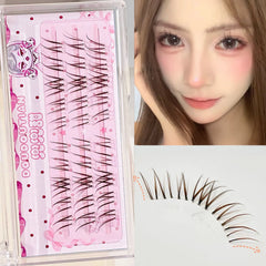 YICKYUE  -  3/10 Rows Sweet Brown Wispy False Eyelashes Natural Airy Manga Style Eyelash Extension For Beginners 7-12mm Perfect Eye Makeup