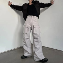 Hearujoy New Summer Big Pocket Functional Overalls Men's High Quality Loose High Waist Trousers Fashion Casual Pants Hip Hop Street Style