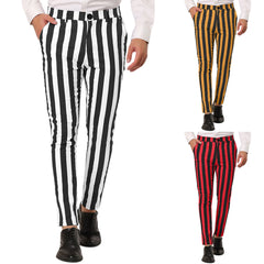 HEARUJOY  -  Men'S Wide Loose Casual Pants Male Business Suit Trousers Striped Large Size Men Trousers Pantalon Homme VêTement Homme