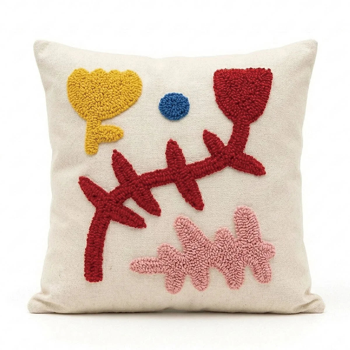 YICKYUE  -  Simple Cartoon Style Pillowcase Embroidery Pillows For Sofa Headrest Cushion Pillow Cover Bolster Living Room Home Decoration