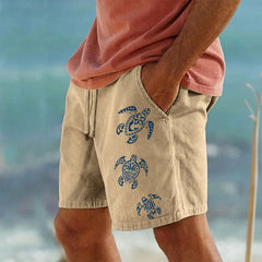 HEARUJOY  -  Men'S Boxers Sportswear Surfwear Gym Beach Shorts Men Cotton Shorts Resort 3d Printed Shorts Elastic Shorts Masculino Academia