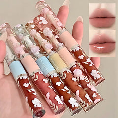 YICKYUE  -  Double Headed Lip Gloss Nude Mousse Lip Mud Velvet Matte Lipstick Non-stick Mirror Lip Tint Makeup Water Gloss Raincoat Lips Oil