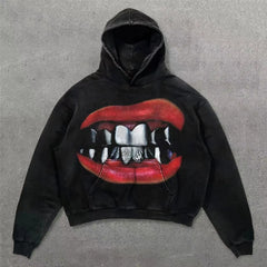 Hearujoy Y2K Retro Punk Hip hop Printed Men Women High Quality Hoodie American Gothic Fashion Couple Casual Hoodie Sweatshirt Streetwear