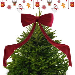 YICKYUE  -  Bow Tree Topper 70.8 Inches Large Velvet Holiday Decorations Holiday Tree Top Decoration For Living Room Entryway Party DECORS