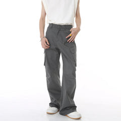 Hearujoy Techwear Cargo Pants Men Workwear Old Money Wide Leg Trousers Male Japanese Streetwear Hip Hop Pockets Casual Loose