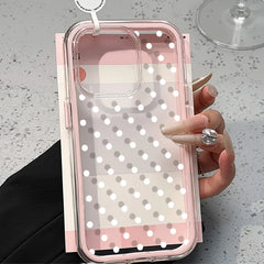 YICKYUE  -  Cute Polka Dot Phone Case For iPhone 17 Pro Max Case For iPhone 16 11 12 13 14 15 Pro Max 17 Air Soft Shockproof Glossy Cover