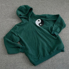 Hearujoy Mens sweatshirt winter Chinese Tai Chi style Polar fleece autumn and winter fleece embroidered sweatshirt loose hoodie for men