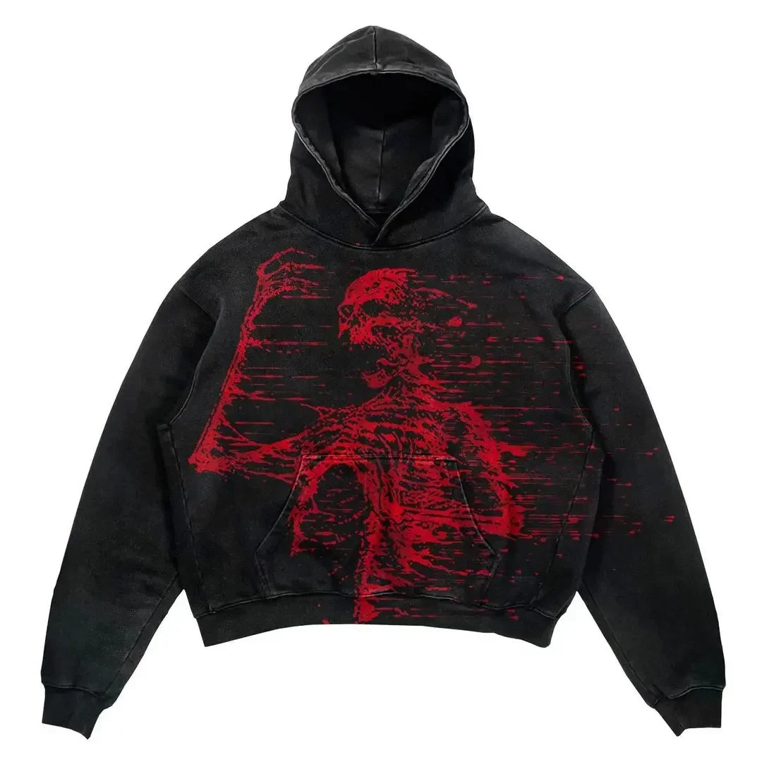 Hearujoy Vintage Letter print sweatshirt hoodie oversized streetwear harajuku y2k tops american style grunge casual hoodies women