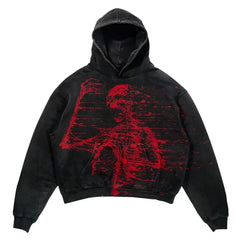 Hearujoy Vintage Letter print sweatshirt hoodie oversized streetwear harajuku y2k tops american style grunge casual hoodies women