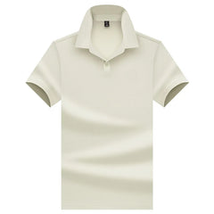 HEARUJOY  -  Man Polo Shirt Solid Summer Casual Polo Shirt Men Short Sleeve Lapel Button Shirt Camisa Polo Colorful Pink Blue White Male
