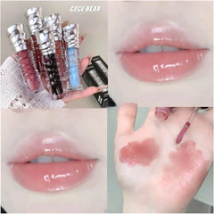 YICKYUE  -  Fashion Shell Lip Gloss Long-lasting Hydrating Jelly Lip Oil Waterproof Non-fading Mirror Shimmer Blue Almond Lip Gloss Cosmetic