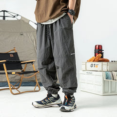 Hearujoy Techwear Parachute Pants Men Jogging Summer Quick Drying Cargo Trousers Male Loose Casual Outdoor Japanese Streetwear