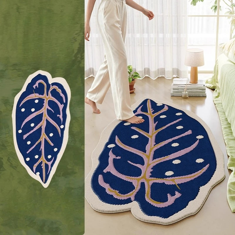 YICKYUE  -  Irregular Shape Living Room Decoration Moss Carpet Thick Plush Rugs for Bedroom Fluffy Soft Bedside Floor Mat Home Washable Rug