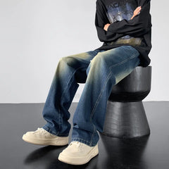 Hearujoy Retro Straight Jeans Men Korean Streetwear Denim Pants Y2k Jeans for Men Clothing Autumn Loose Casual Jeans Mopping Trousers