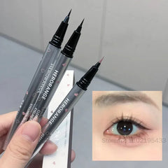 YICKYUE  -  1Pc Waterproof Sweat-Proof Ultra Thin Black Brown Liquid Eyeliner Lying Silkworm Pen Long-Lasting Eye Makeup Eye Liner Pencils