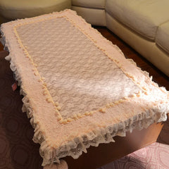 YICKYUE  -  Handmade Lace Tablecloth Bedside Table TV Safe Cover Towel Printer Korean Pastoral Style Creativity Home Decoration Dust Cover
