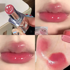 YICKYUE  -  Water Light Lipstick Waterproof Crystal Mirror Lipstick Lasting Glass Jelly Lip Tint Natural Moisturizer Non-stick Cup Lip Glaze