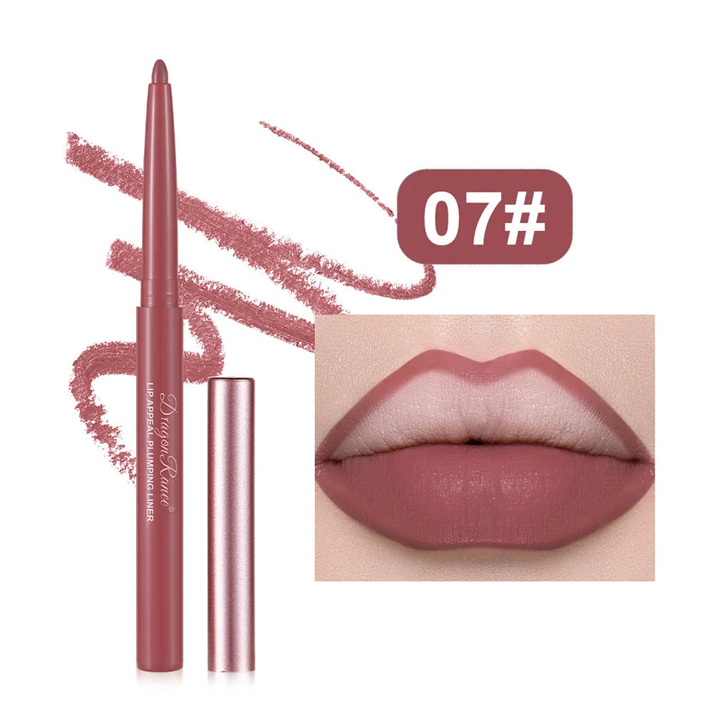 YICKYUE  -  1PC Matte Brown Lip Liner Pencil Long Lasting and Waterproof Red Lip Contour Matte Lipstick Fill Pen Lips Makeup 12 Colors