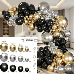 YICKYUE  -  141pcs Premium Balloon Garland Arch Kit Shiny Chrome Latex Balloons for Bridal Shower Bachelorette Birthday Party Wedding Decor