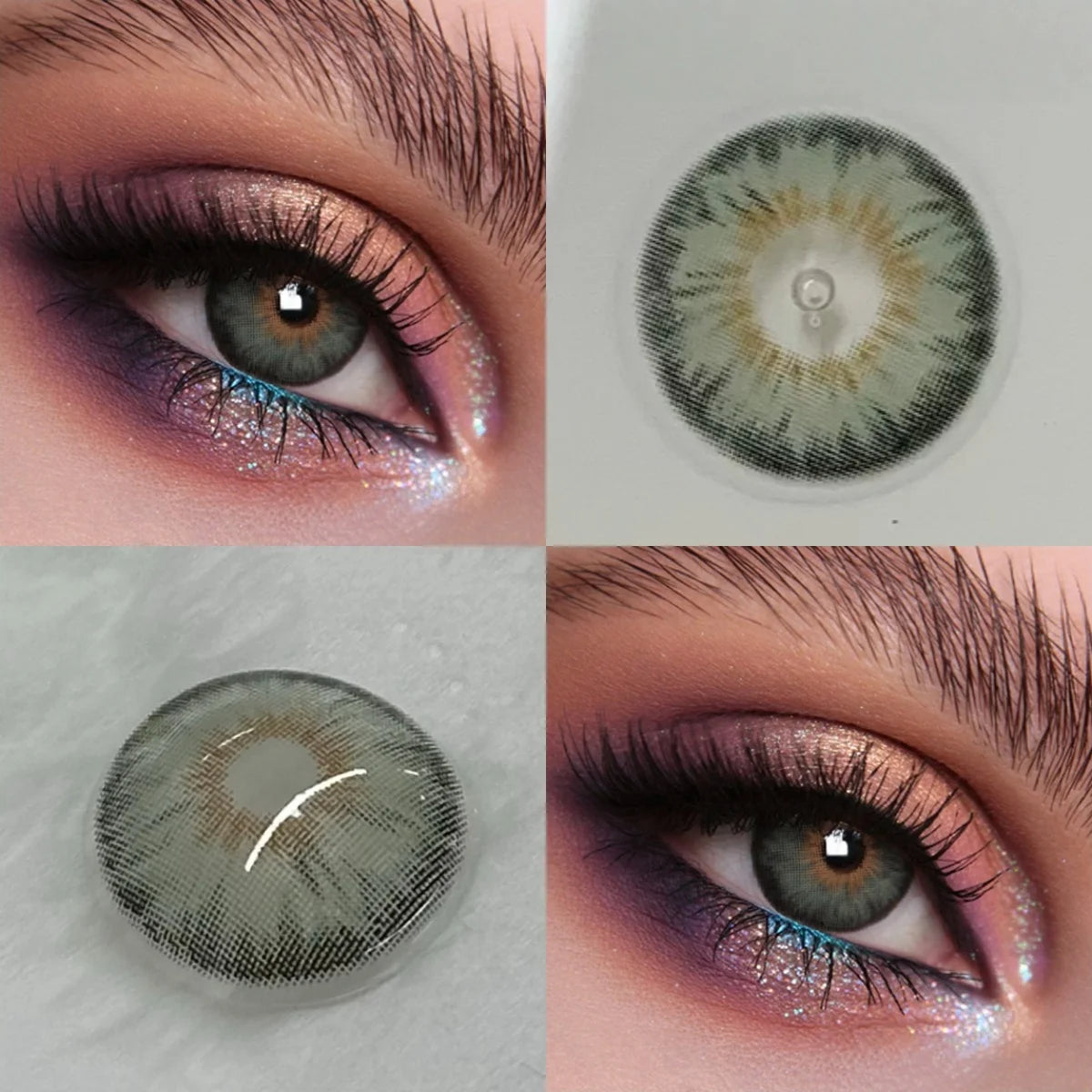 YICKYUE  -  Cleopatra Colored Contact Lenses Yearly Use Natural Brown Soft Lens Daily Dating Party Eye Beauty Makeup For Women
