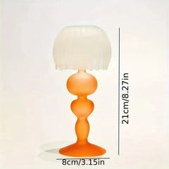 YICKYUE  -  Frosted Glass Candle Holder Table Lamp Shape Candle Case Ornaments Wedding Decoration Home Dining Table Retro Candlestick Gifts