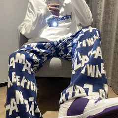 Hearujoy Straight Thin Wide Baggy Men's Casual Pants Hippie Loose Summer Hip Hop Male Trousers Spandex Sale High Quality Harajuku Fashion