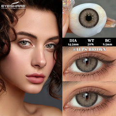 YICKYUE  -  Color Contact Eye Color Lenses Makeup Natural Black Lens Cosmetics Blue Eyes Lenses Woman Makeup Brown Beauty Contacts
