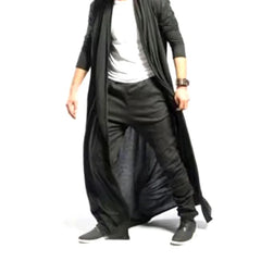 HEARUJOY  -  Spring Autumn New Men's Cardigan Cloak Mature Loose Vintage Long Windbreaker Casual Fashion Windbreaker Solid Poncho Men Tops