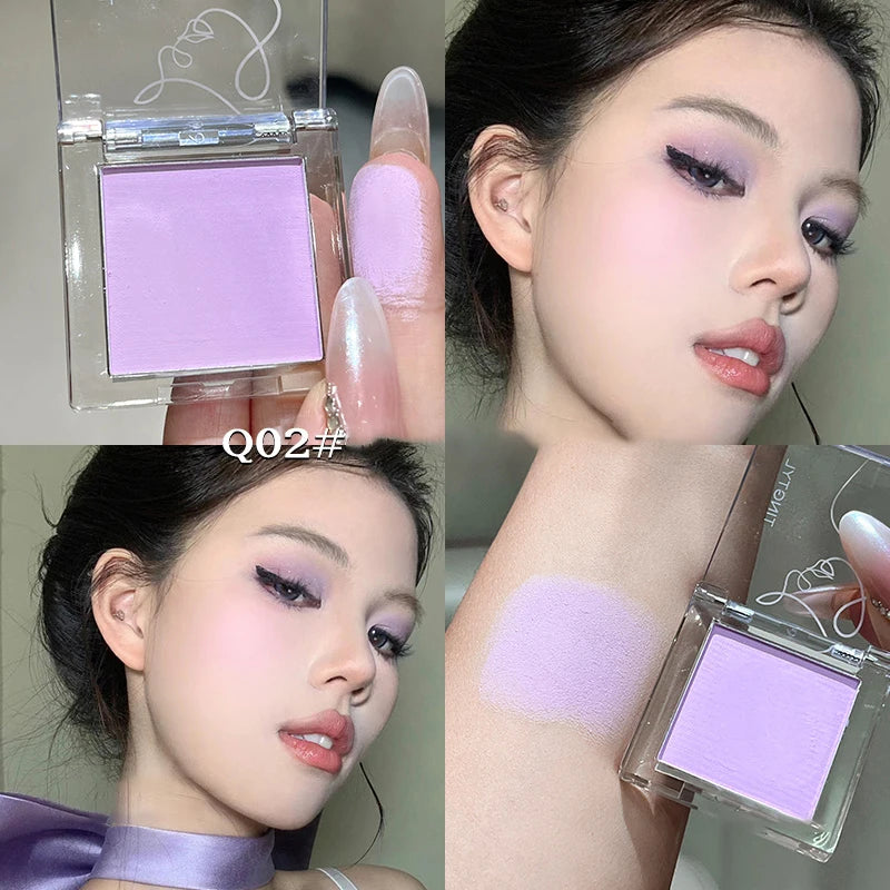 YICKYUE  -  Monochrome Eyeshdaow Palette Matte Glitter Green Blue Eyeshadow Pigments Waterproof Mashed Potato Matte Purple Eye Shadow Makeup