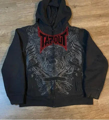 Hearujoy Vintage Graphics Print Woman Hoodie Y2k Grunge Emo Zip Up Sweatshirts Coat Gothic Harajuku Goth Kpop Kawaii Grunge Clothes