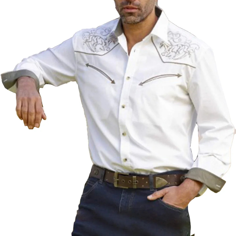 HEARUJOY  -  Autumn Shirt Shirt Slight Stretch Beatiful Button Down High Quality Lapel Long Sleeve Polyester Regular Shirts