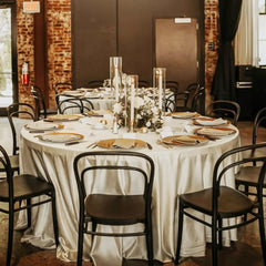 YICKYUE  -  4pcs Round Table Cover Silky Satin Dining Table Cloth Bright Silk for Holiday Dinner Wedding Banquet Decoration